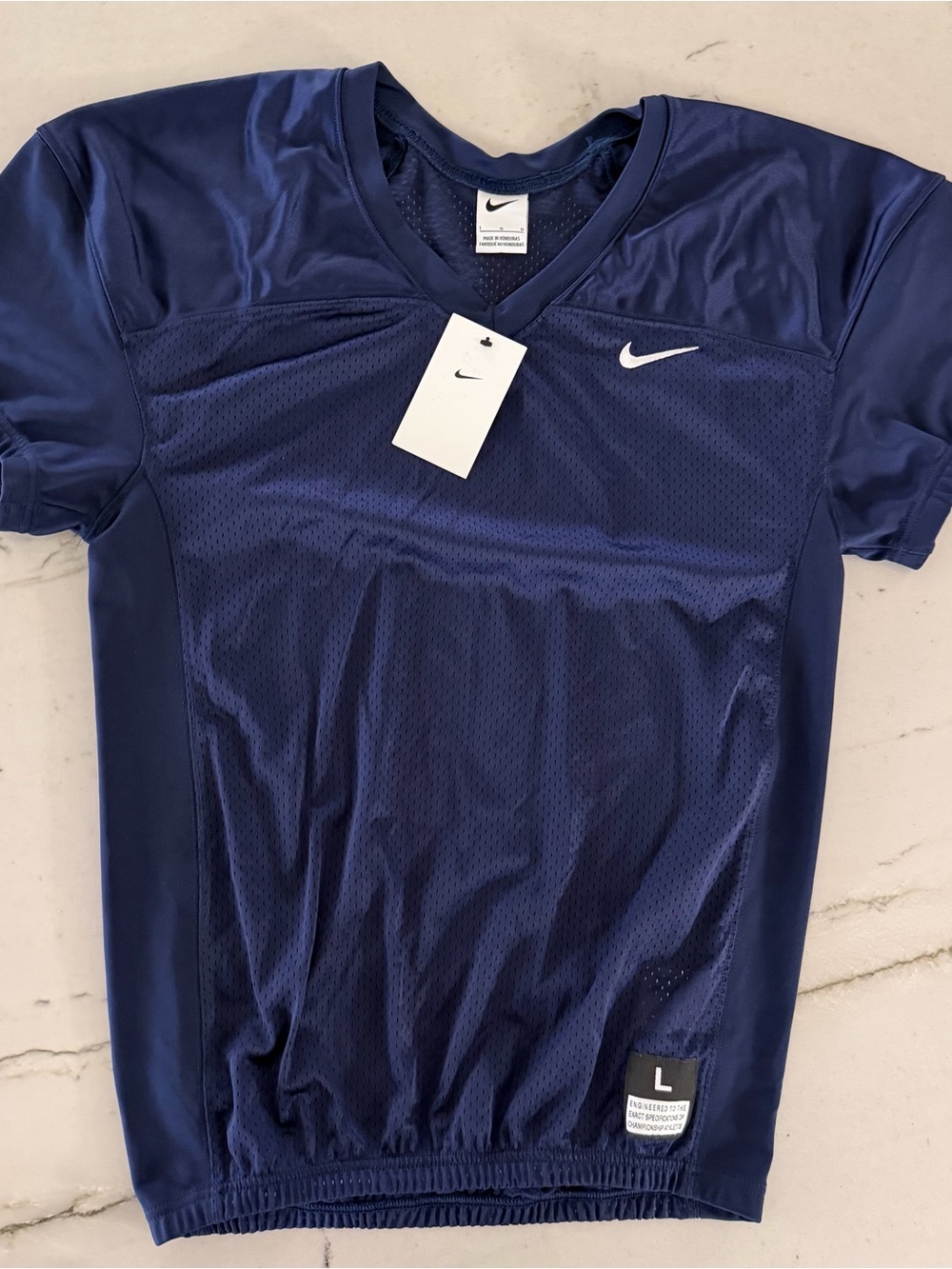 Nike Mens Vapor Varsity Football Practice Mesh Jersey Large 908729-419 Blue